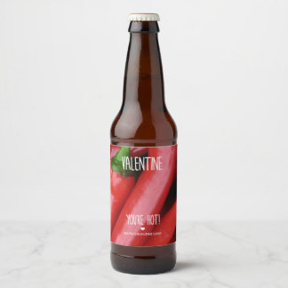 Etiqueta Para Botella De Cerveza ¡Valentine, estás caliente!