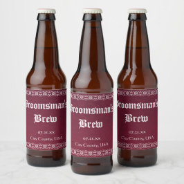 Etiqueta Para Botella De Cerveza Velvet Boda personalizado