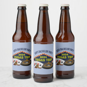 Etiqueta Para Botella De Cerveza Viaje a Las Vegas para Despedida de Soltero Person