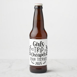 Etiqueta Para Botella De Cerveza Viaje de chicas más barato que la terapia 2025