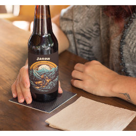 Etiqueta Para Botella De Cerveza Vida en bicicleta, personalizable retro