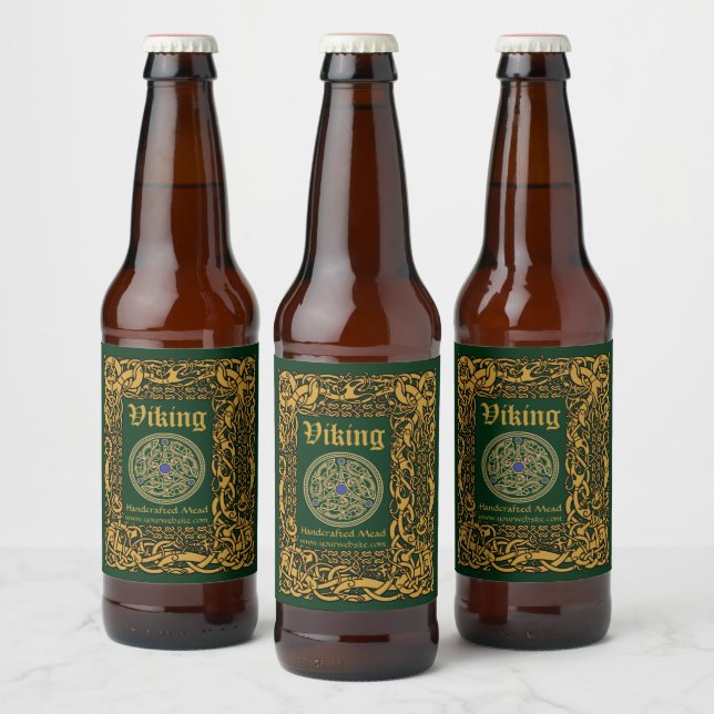 Etiqueta Para Botella De Cerveza Viking Viking Celtic Knots (Botellas)
