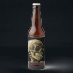 Etiqueta Para Botella De Cerveza Vincent van Gogh - Calavera con cigarrillo en llam<br><div class="desc">Cabeza de un Skeleton con un cigarrillo en llamas / Calavera con cigarrillo en llamas / Crane de squelette fumant une cigarrillo - Vincent van Gogh,  1885</div>