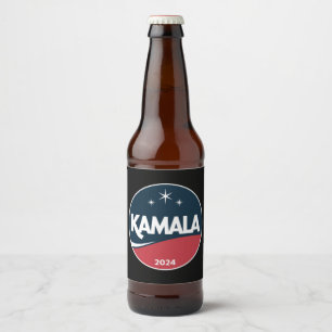 Etiqueta Para Botella De Cerveza Vintage Kamala Harris 2024 para las elecciones pre