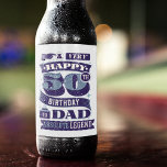 Etiqueta Para Botella De Cerveza  Vintage Retro Style Typography 50th Birthday Dad<br><div class="desc">Purple vintage retro style typography 50th birthday.</div>