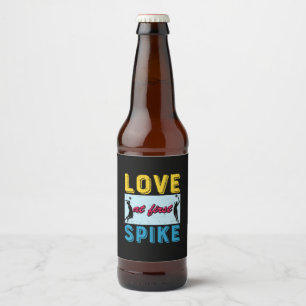 Etiqueta Para Botella De Cerveza Voleibol Amor En First Spike