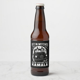 Etiqueta Para Botella De Cerveza Votamos por Kamala Halloween