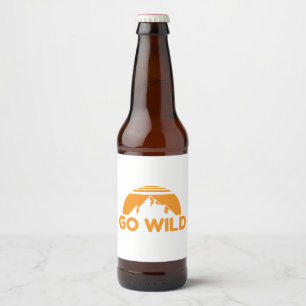 Etiqueta Para Botella De Cerveza Wilderness Go Wild Mountain Nature Gift Idea