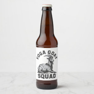 Etiqueta Para Botella De Cerveza Yoga Goat Squad Funny Goat Meditation Lover