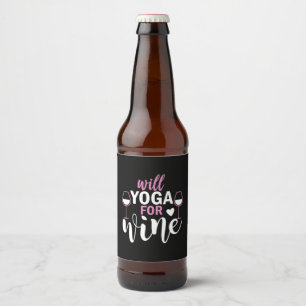 Etiqueta Para Botella De Cerveza Yoga Lover El Yoga Para El Vino