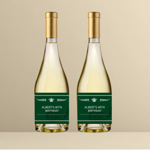 Etiqueta para Botella de Champán de Cumpleaños con