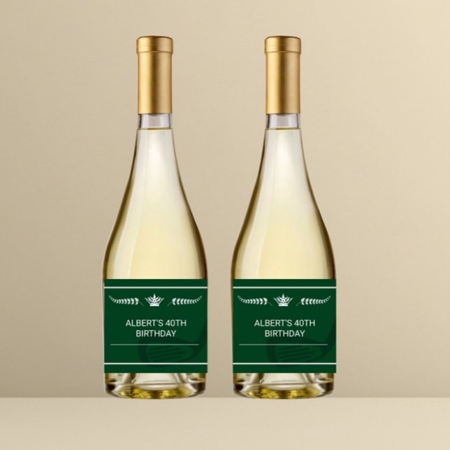 Etiqueta para Botella de Champán de Cumpleaños con (golf birthday bottle label, golf champagne label, golf party drink label, golf theme bottle sticker,)