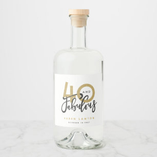 Etiqueta Para Botella De Licor 40 y fabulosa etiqueta de oro