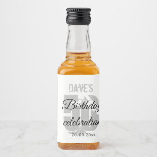 Etiqueta Para Botella De Licor 50.ª fiesta de cumpleaños de White Personalizada