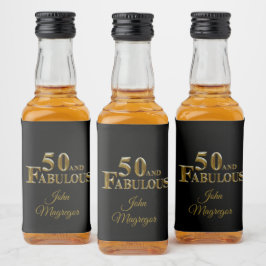 Etiqueta Para Botella De Licor 50.º cumpleaños