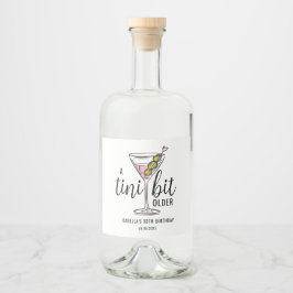 Etiqueta Para Botella De Licor A Tini Bit Older Pink Martini Cocktail Birthday