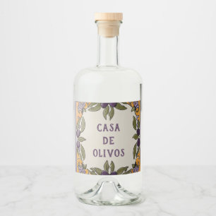 Etiqueta Para Botella De Licor Aceite de oliva rubio Personalizado Textos Aceite 