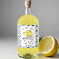 Acuarela Lemons Blue Tile Limoncello