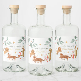 Etiqueta Para Botella De Licor Agua animal Ducha para bebé