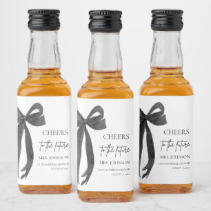 Etiqueta Para Botella De Licor Alegría Negra A La Futura Ducha De Novias