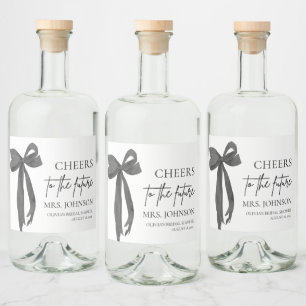 Etiqueta Para Botella De Licor Alegría Negra A La Futura Ducha De Novias