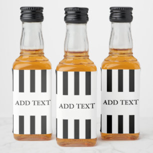 Etiqueta Para Botella De Licor Añadir un texto a un árbitro blanco y negro