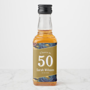 Etiqueta Para Botella De Licor Anémonas Chic Cumpleaños Cuarenta Para Novia