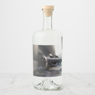 Etiqueta Para Botella De Licor Antiguo submarino en la nieve