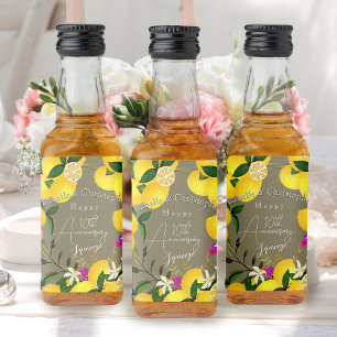 Etiqueta Para Botella De Licor Apretón de limón 