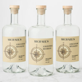 Etiqueta Para Botella De Licor Aventura de cabaña viaje despedida de soltero Camp