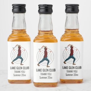 Etiqueta Para Botella De Licor Ax Throwing
