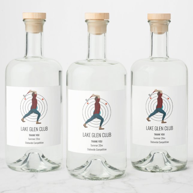 Etiqueta Para Botella De Licor Ax Throwing (Botellas)