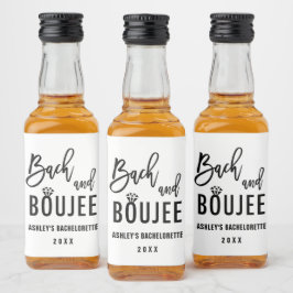 Etiqueta Para Botella De Licor Bach y Boozy Bachelorette Party a favor