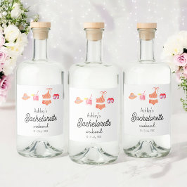 Etiqueta Para Botella De Licor Bachelorette Beach Bikini Weekend