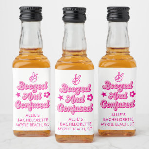 Etiqueta Para Botella De Licor Bachelorette personalizado boticada y confusa