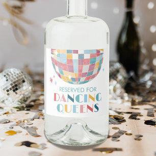 Etiqueta Para Botella De Licor Baile Queen Retro Disco Ball