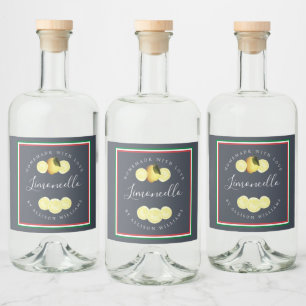 Etiqueta Para Botella De Licor Bandera de tricolores italianos de Limoncello case