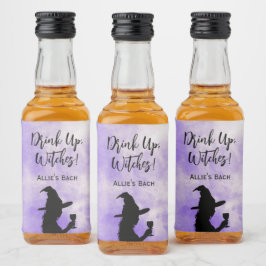 Etiqueta Para Botella De Licor Bebedizo de Fiesta de Soltera de Halloween Brujas
