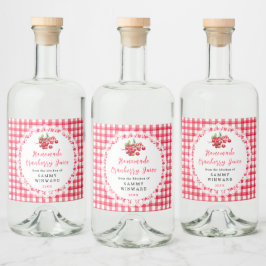 Etiqueta Para Botella De Licor Bebida casera de jugo de arándano