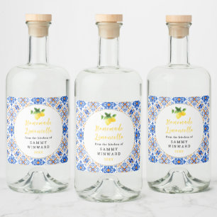 Etiqueta Para Botella De Licor Bebida de Limoncello casera