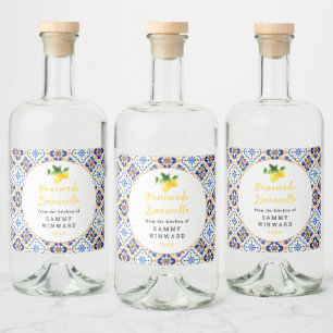 Etiqueta Para Botella De Licor Bebida de Limoncello casera