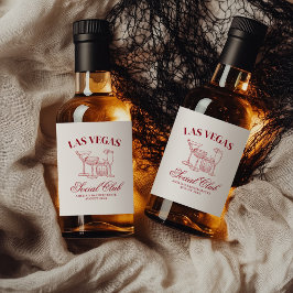 Etiqueta Para Botella De Licor Bebida Enamorada Cocktails Club Social Bachelorett