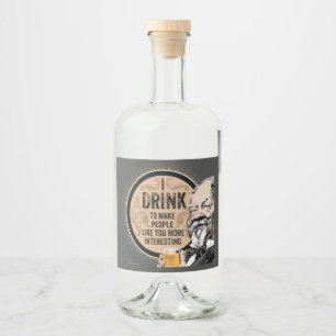Etiqueta Para Botella De Licor Bebo (para hacerte más interesante)