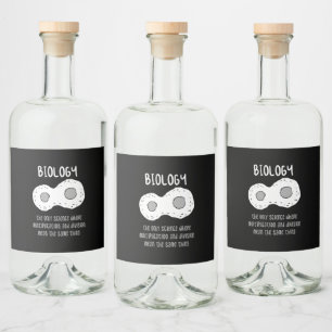 Etiqueta Para Botella De Licor Biología - Biología El Único Regalo de Ciencia