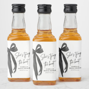 Etiqueta Para Botella De Licor Black Bow está atando la ducha nupcial