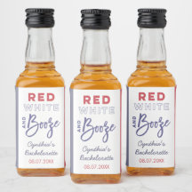 Blanco Rojo Y Booze El Favor De La Bachelorette De