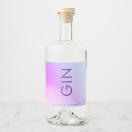 Etiqueta Para Botella De Licor Boda de caída púrpura de gradiente ultramoderno