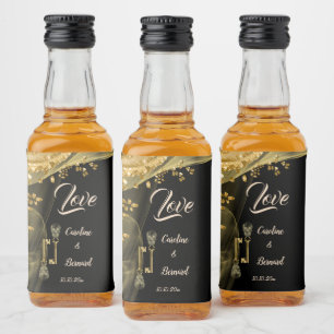 Etiqueta Para Botella De Licor Boda de Halloween de amor espeluznante calaveras d