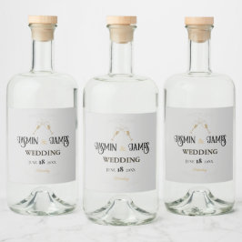 Etiqueta Para Botella De Licor Boda de la herencia de la perla