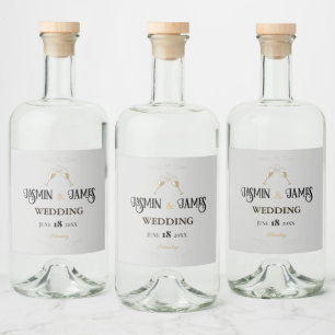 Etiqueta Para Botella De Licor Boda de la herencia de la perla
